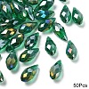 50Pcs Electroplate Glass Faceted Teardrop Beads EGLA-YW0005-17F-1