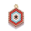 MIYUKI & TOHO Handmade Japanese Seed Beads Pendants SEED-A029-HB20-2