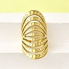 304 Stainless Steel Adjustable Cuff Rings for Women RJEW-B123-01G-03-2