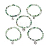 5Pcs Alloy Clover Charm Bracelets BJEW-JB11727-2
