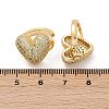 Brass Micro Pave Clear Cubic Zirconia Cuff Earrings EJEW-Q045-06G-3