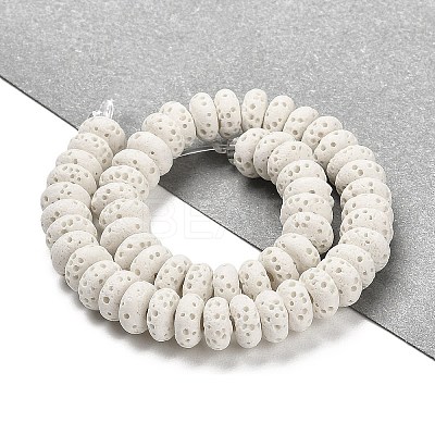Natural Lava Rock Dyed Beads Strands G-L586-B01-14-1
