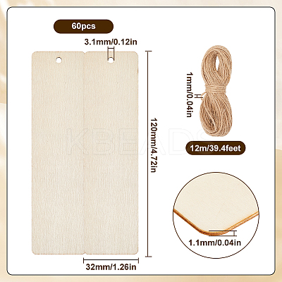 DIY Wood Bookmarks Making Kits WOOD-SP0001-21C-1