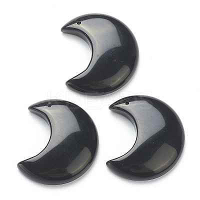 Natural Obsidian Pendants X-G-A182-01D-1