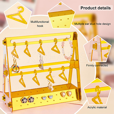 1 Set Opaque Acrylic Earring Display Stands EDIS-PH0001-23-1