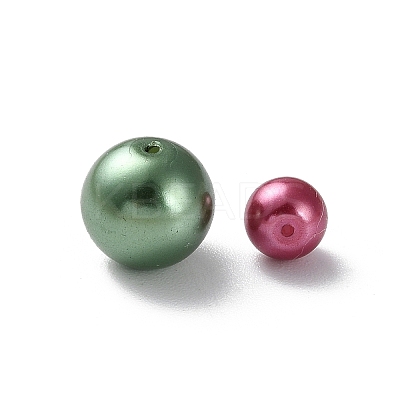 Eco-Friendly Dyed Glass Pearl Round Beads HY-X0006-1