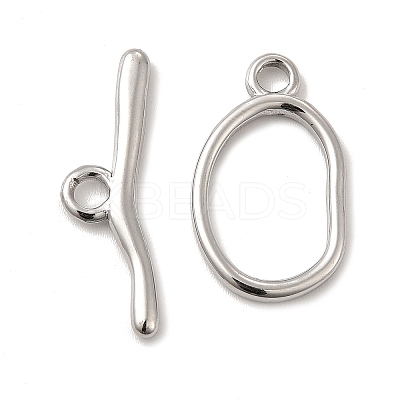 Non-Tarnish 304 Stainless Steel Toggle Clasps STAS-F290-06P-1