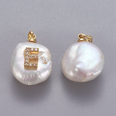 Natural Cultured Freshwater Pearl Pendants KK-L187-A-01E-1