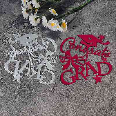 Graduation Theme Carbon Steel Cutting Dies Stencils DIY-P076-66-1