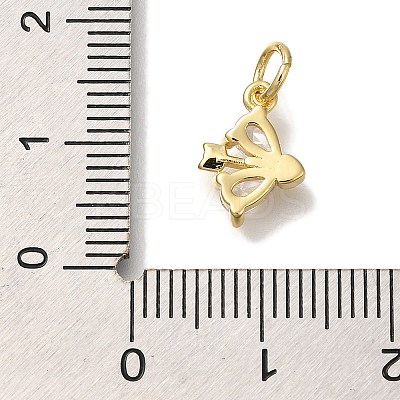 Rack Plating Brass Micro Pave Cubic Zirconia Pendants KK-I720-43G-1