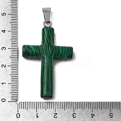 Natural & Synthetic Mixed Gemstone Cross Pendants KK-D021-04P-1