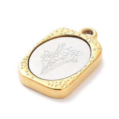 304 Stainless Steel Pendants STAS-F303-B03-1