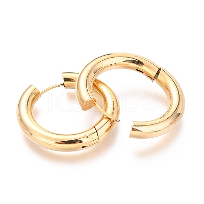 202 Stainless Steel Huggie Hoop Earrings LS-EJEW-O087-08B-G-1