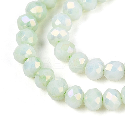 Anti-Tarnish Electroplate Rondelle Glass Beads Strands EGLA-T021-4mm-17-06-1