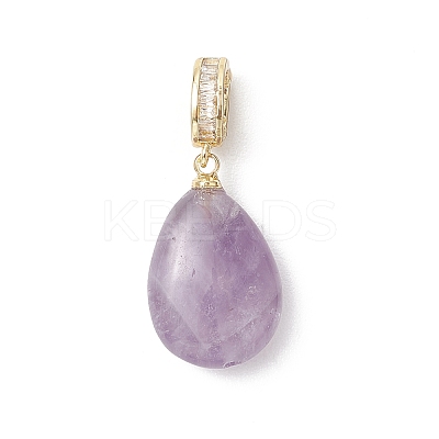 Natural Amethyst & Rose Quartz & Red Agate & Green Aventurine & Tiger Eye Pendants PALLOY-JF04935-1