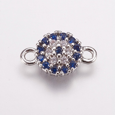 Brass Micro Pave Cubic Zirconia Links ZIRC-E143-47-1