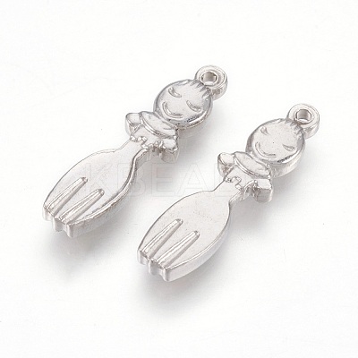 Tarnish Resistant 201 Stainless Steel Pendants STAS-O118-38P-1