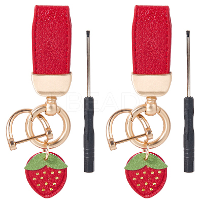 2Pcs Alloy Pendant Decorations KEYC-SP0001-40-1