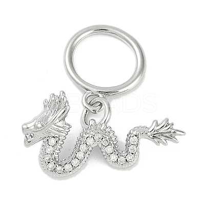 Brass Micro Pave Clear Cubic Zirconia Toggle Clasps KK-K391-06P-1