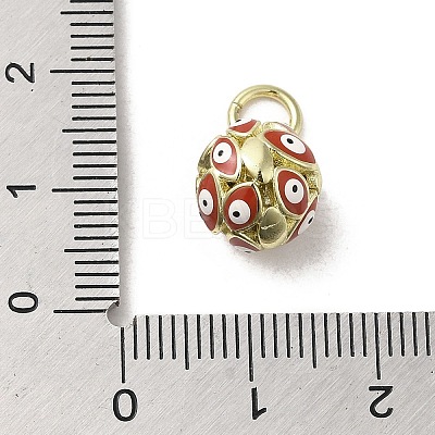 Brass Enamel Charms KK-E092-12G-03-1