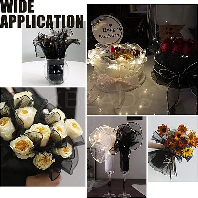 2Bags Pleated Gauze Yarn Flower Bouquets Wrapping Packaging OP-NB0001-13A-1