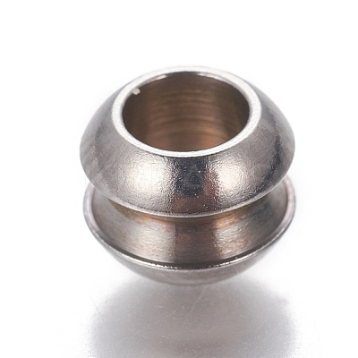 Tarnish Resistant 201 Stainless Steel European Beads STAS-P239-13P-1