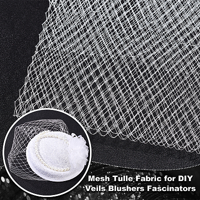Polyester Birdcage Bridal Veil Netting AJEW-WH0471-103B-02-1