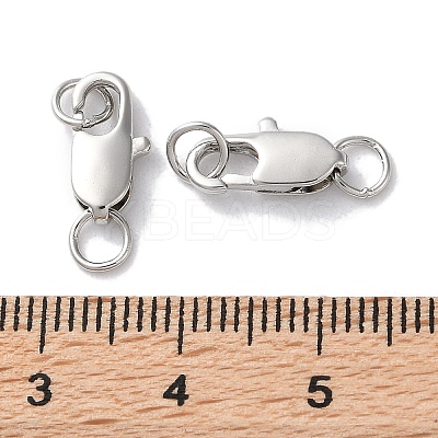 Rack Plating Brass Lobster Claw Clasps KK-F090-24P-02-1