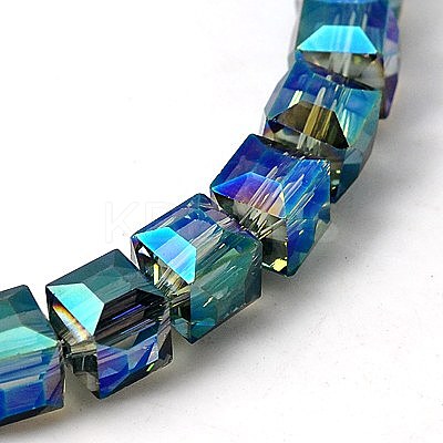 Electorplated Glass Beads EGLA-E006-2J-1
