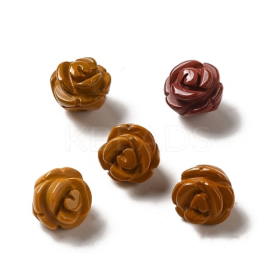 Natural Mookaite Carved Flower Scattered Beads G-O156-B-29-1