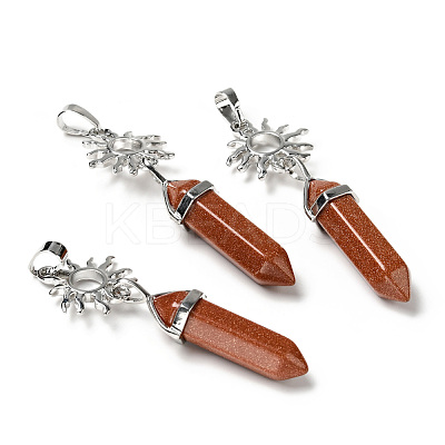 Natural & Synthetic Gemstone Double Terminated Pointed Big Pendants G-J393-BP-1