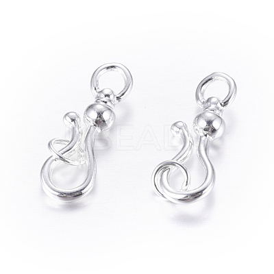 Alloy Hook and Eye Clasps PALLOY-E270-S-1