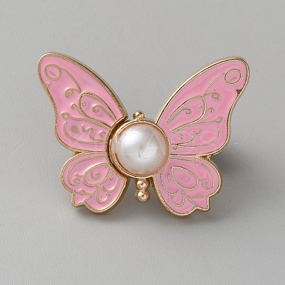 Butterfly Shape Alloy Enamel Adjustable Jean Button Pins FIND-WH0609-81KCG-02-1