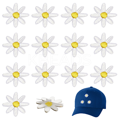 Flower Shape Cloth Embroidery Ornaments Accessories DIY-WH0568-60-1