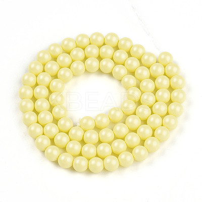 Baking Paint Pearlized Glass Pearl Bead Strands HY-N002-5mm-B03-1
