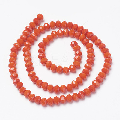 Opaque Solid Color Glass Beads Strands EGLA-A034-P3mm-D03-1