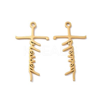 Ion Plating(IP) 304 Stainless Steel Pendants STAS-H212-01G-1