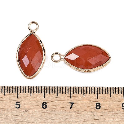 Natural Red Jasper Faceted Pendants G-G193-01G-02-1