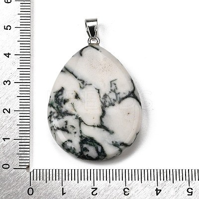 Natural Tree Agate Pendants G-F820-14P-07-1