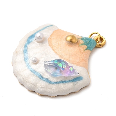 304 Stainless Steel Enamel Pendants STAS-B093-19G-1