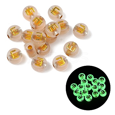 Luminous Transparent Acrylic Beads OACR-P037-01B-E-1