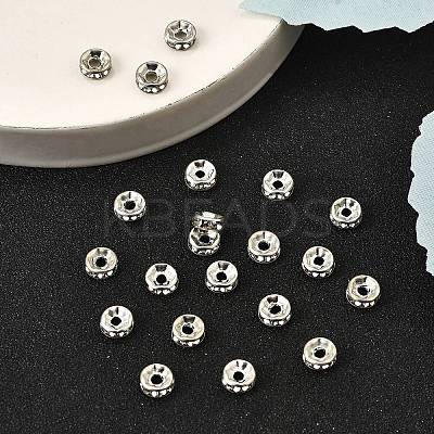 Iron Grade A Crystal Rhinestone Spacer Beads RB-A010-6MM-N-1