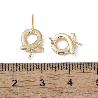 Brass Stud Earring Findings KK-G497-31G-1
