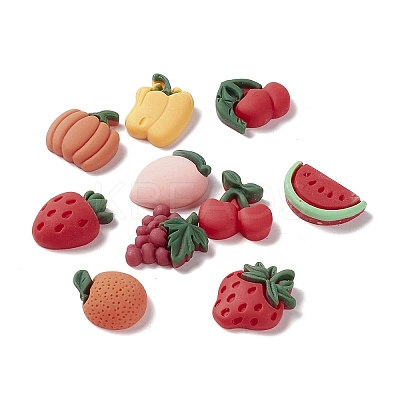 Opaque Resin Decoden Cabochons X-RESI-G031-16-1