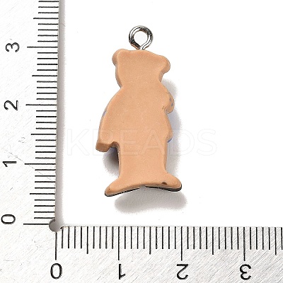 Opaque Resin Pendants LS-RESI-G097-01B-1