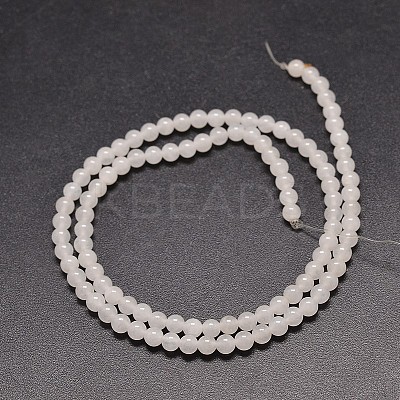 Natural White Jade Round Bead Strands G-G735-08-6mm-1