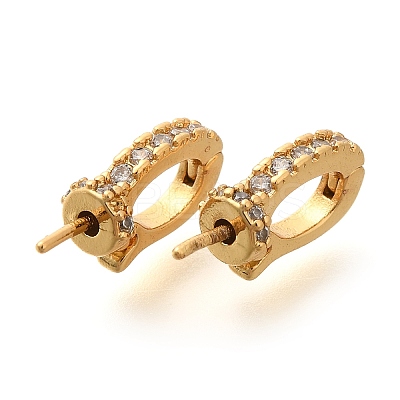 Rack Plating Brass Micro Pave Cubic Zirconia Peg Bails KK-H508-07G-1