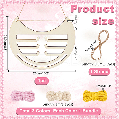 1Pc Arch/Cat Shape Wood Wall Mounted Jewelry Organizer DIY-PH0022-99B-1