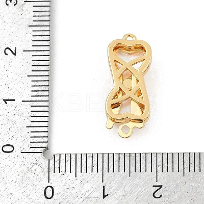 Brass Micro Pave Clear Cubic Zirconia Box Clasps KK-U051-01G-03-1