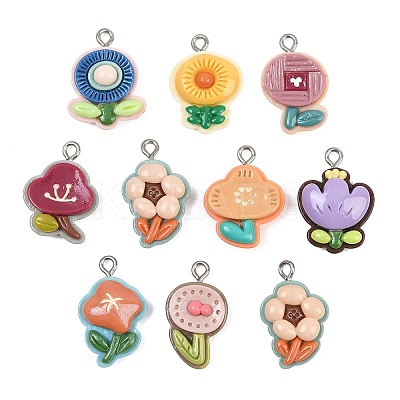 Opaque Resin Pendants RE-CBA5D24-05-1